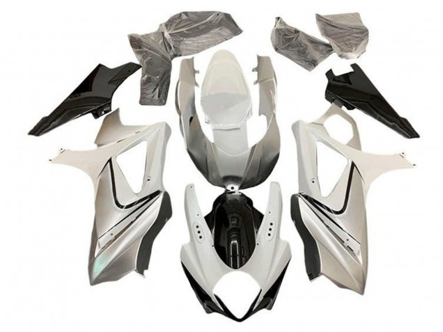 Carenado Moto Suzuki GSXR 1000 2005-2006 - Blanco Brillante Plata Negro Baratos