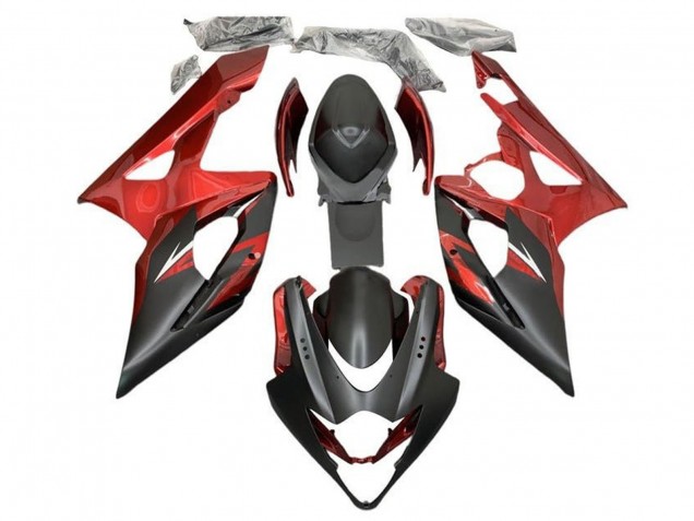 Carenados Moto Suzuki GSXR 1000 2005-2006 - Rojo Caramelo Negro Mate Baratos