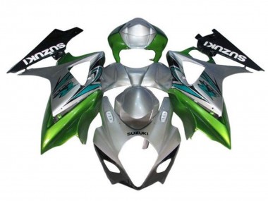 Carenados Moto Suzuki GSXR 1000 2005-2006 - Plata Verde Negro Baratos