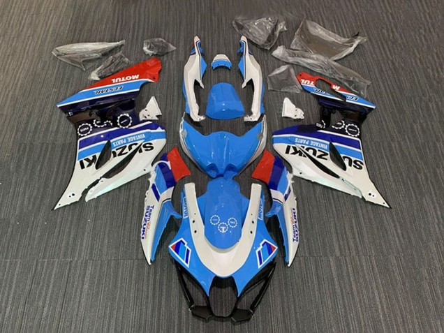 Carenados Moto Suzuki GSXR1000 2017-2024 - Blanco Azul Raya Rojo Motul Baratos
