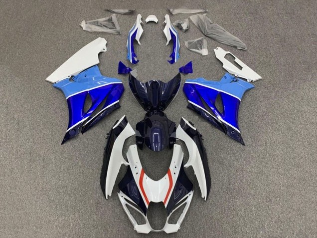 Carenados Moto Suzuki GSXR1000 2017-2024 - Blanco Triple Azul Rojo Baratos
