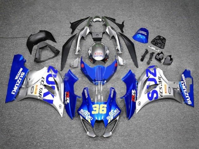 Carenados Moto Suzuki GSXR1000 2017-2024 - Azul Plata Ecstar 36 Baratos