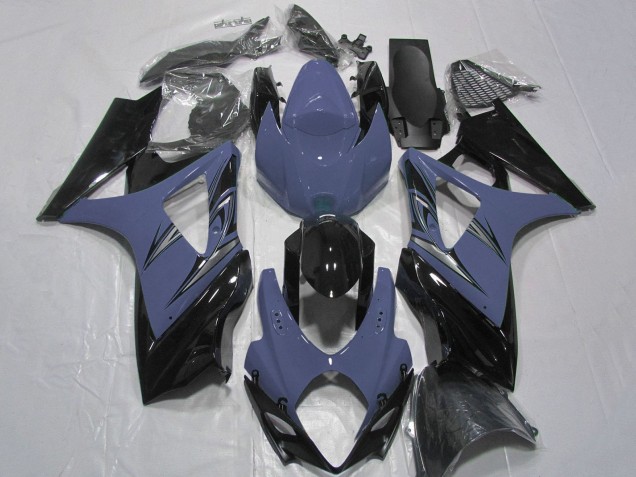 Carenados Moto Suzuki GSXR 1000 2007-2008 - Plata Azul Negro Brillante Baratos