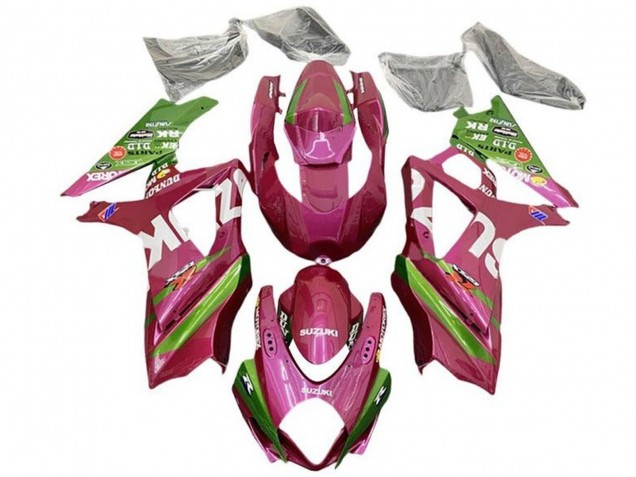 Carenados Moto Suzuki GSXR 1000 2007-2008 - Rosa Verde Blanco Baratos