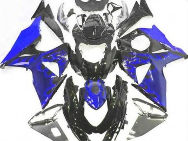 Carenado Moto Suzuki GSXR 1000 2009-2016 - Negro Brillante Azul Llama Baratos