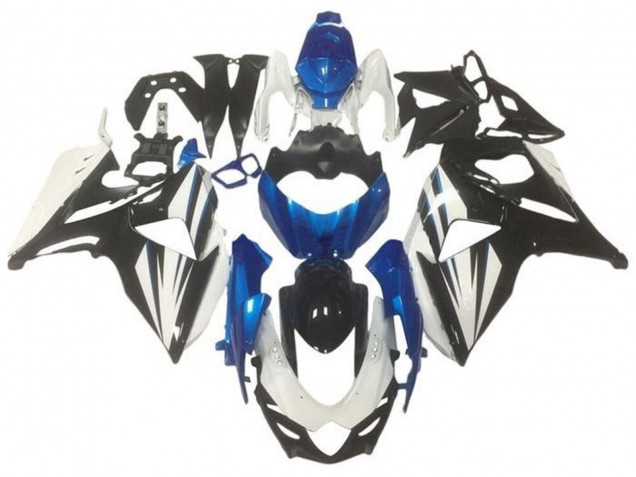 Carenado Moto Suzuki GSXR 1000 2009-2016 - Blanco Azul Negro Brillante Baratos