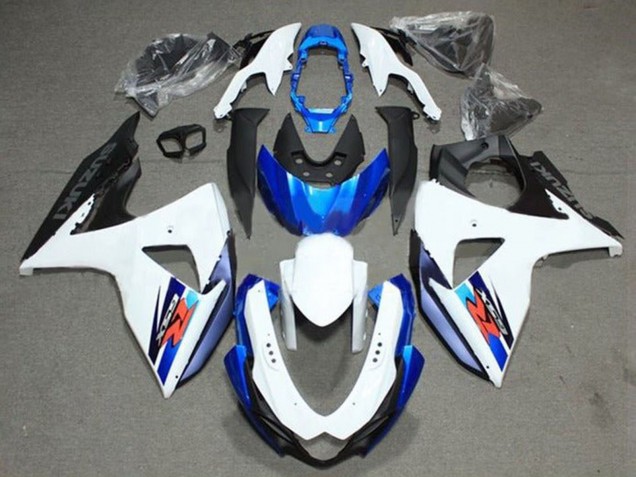 Carenado Moto Suzuki GSXR 1000 2009-2016 - Blanco Azul Negro Baratos