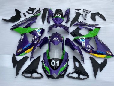 Carenados Moto Suzuki GSXR 1000 2009-2016 - Púrpura Verde Negro Amarillo 01 Baratos