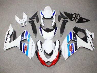 Carenados Moto Suzuki GSXR 1000 2009-2016 - Blanco Azul Rojo Negro Raya Baratos