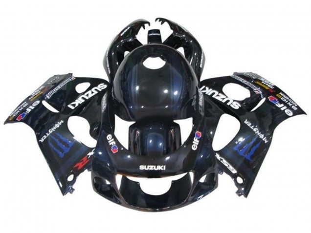 Carenados Moto Suzuki GSXR 600 / GSXR 750 1996-2000 - Negro Azul Oscuro Monstruo Baratos