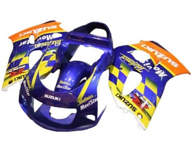 Carenados Moto Suzuki GSXR 600 / GSXR 750 1996-2000 - Azul Naranja Amarillo Telefumica MoviStar Baratos