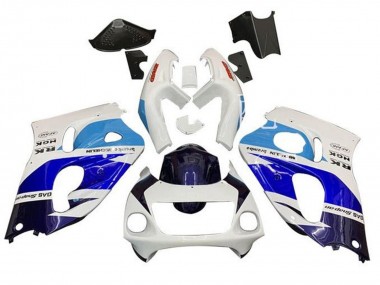 Carenados Moto Suzuki GSXR 600 / GSXR 750 1996-2000 - Blanco Triple Azul Baratos