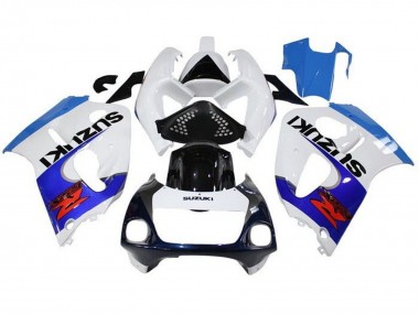 Carenados Moto Suzuki GSXR 600 / GSXR 750 1996-2000 - Blanco Triple Azul Negro Rojo Baratos