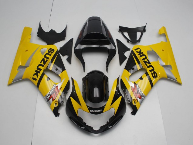 Carenado Moto Suzuki GSXR 600 / GSXR 750 2001-2003 - Amarillo Plata Negro Brillante Baratos