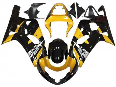 Carenados Moto Suzuki GSXR 600 / GSXR 750 2001-2003 - Amarillo Plata Negro Brillante Baratos