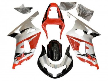 Carenados Moto Suzuki GSXR 600 / GSXR 750 2001-2003 - Plata Rojo Negro Brillante Baratos