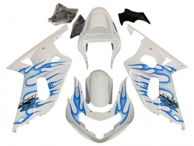Carenados Moto Suzuki GSXR 600 / GSXR 750 2001-2003 - Blanco Azul Llama Baratos
