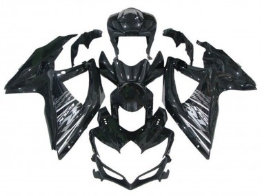 Carenados Moto Suzuki GSXR 600 / GSXR 750 2008-2010 - Negro Brillante Gris Baratos