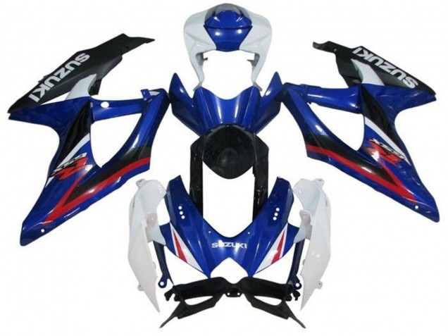Carenados Moto Suzuki GSXR 600 / GSXR 750 2008-2010 - Blanco Azul Rojo Negro Baratos