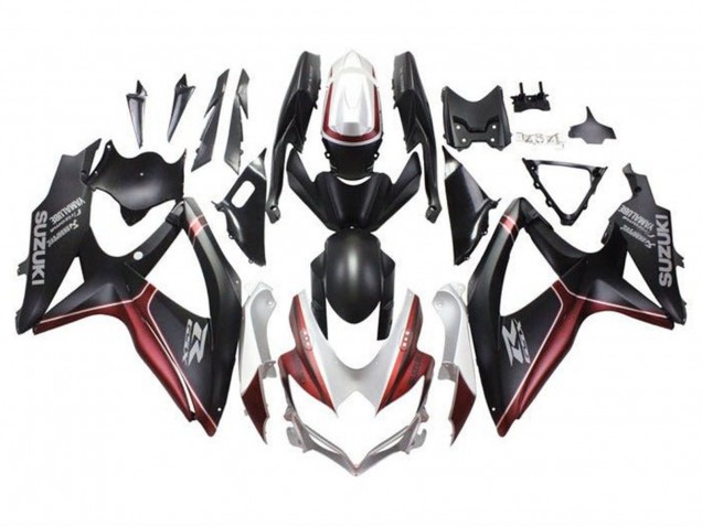 Carenados Moto Suzuki GSXR 600 / GSXR 750 2008-2010 - Blanco Rojo Negro Mate Baratos