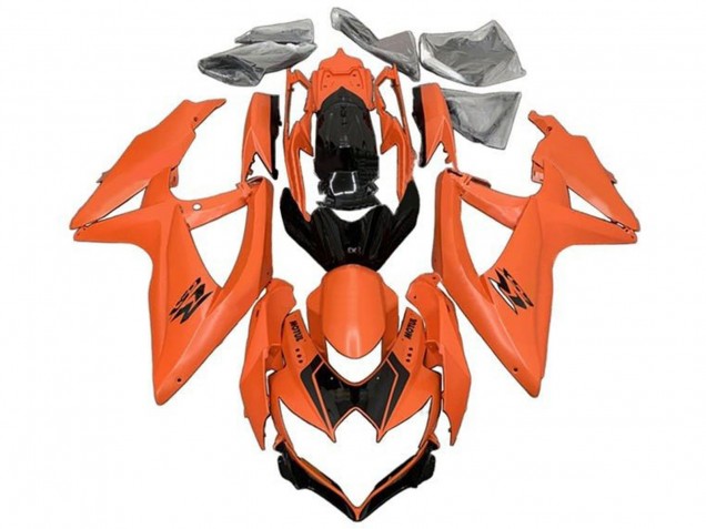 Carenados Moto Suzuki GSXR 600 / GSXR 750 2008-2010 - Naranja Negro Brillante Baratos