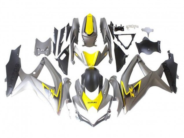 Carenados Moto Suzuki GSXR 600 / GSXR 750 2008-2010 - Plata Amarillo Negro Baratos