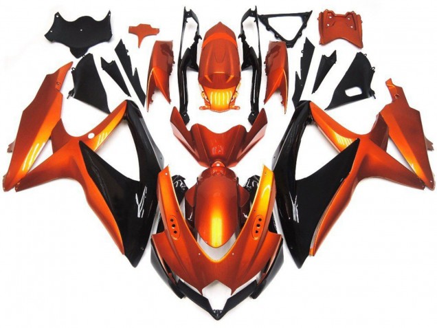 Carenados Moto Suzuki GSXR 600 / GSXR 750 2008-2010 - Naranja Negro Baratos