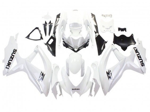 Carenados Moto Suzuki GSXR 600 / GSXR 750 2008-2010 - Blanco Negro Baratos