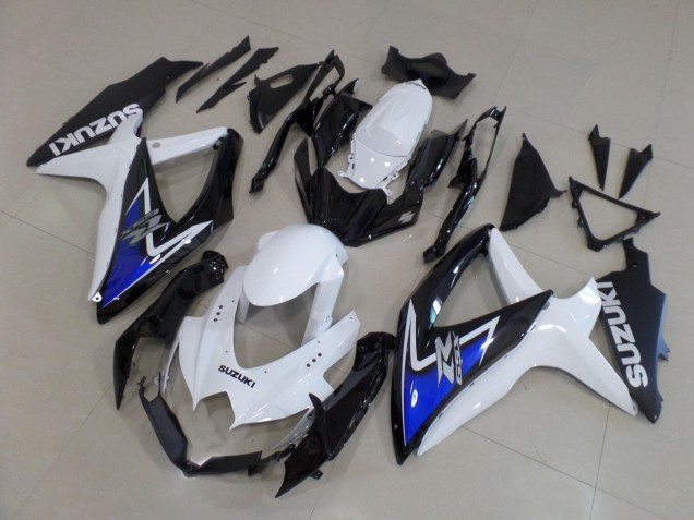 Carenados Moto Suzuki GSXR 600 / GSXR 750 2008-2010 - Blanco Azul Negro Brillante Baratos