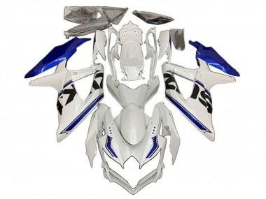 Carenados Moto Suzuki GSXR 600 / GSXR 750 2008-2010 - Blanco Azul Negro Raya Baratos