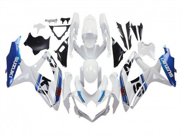 Carenados Moto Suzuki GSXR 600 / GSXR 750 2008-2010 - Blanco Azul Raya Baratos