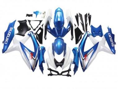 Carenados Moto Suzuki GSXR 600 / GSXR 750 2008-2010 - Blanco Azul Claro Rojo Baratos