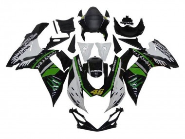 Carenados Moto Suzuki GSXR 600 / GSXR 750 2011-2024 - Blanco Verde Negro Monstruo 46 Baratos
