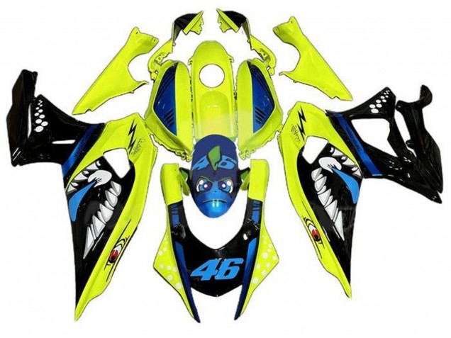 Carenados Moto Yamaha YZF R7 2021-2024 - Amarillo Negro Tiburón Baratos