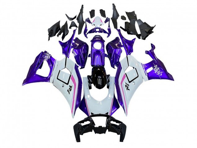 Carenados Moto Yamaha YZF R7 2021-2024 - Blanco Púrpura Rosa Baratos