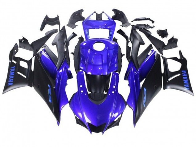 Carenados Moto Yamaha YZF R3/R25 2019-2021 - Azul Negro Mate Baratos