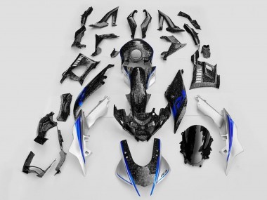 Carenados Moto Yamaha YZF R3/R25 2019-2021 - Blanco Azul Negro Falsificado FibraCarbono Estilo Baratos