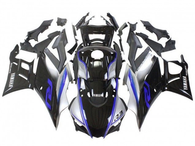 Carenados Moto Yamaha YZF R3/R25 2019-2021 - Plata Azul Negro Baratos