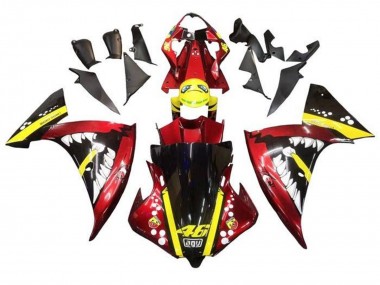 Carenados Moto Yamaha YZF 1000 R1 2009-2011 - Rojo Amarillo Negro Tiburón Baratos