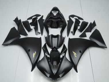 Carenados Moto Yamaha YZF 1000 R1 2009-2011 - Negro Mate Oro Calcomanía Baratos