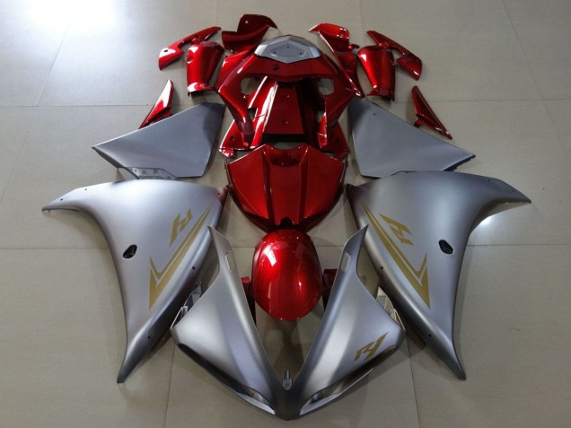 Carenados Moto Yamaha YZF 1000 R1 2009-2011 - Plata Rojo Baratos