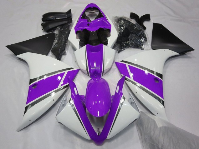Carenados Moto Yamaha YZF 1000 R1 2009-2011 - Blanco Púrpura Negro Baratos