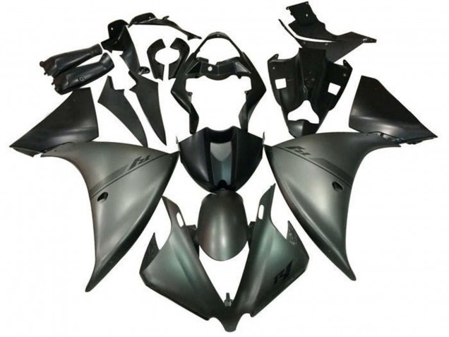 Carenados Moto Yamaha YZF 1000 R1 2012-2014 - Gris Mate Negro Mate Baratos