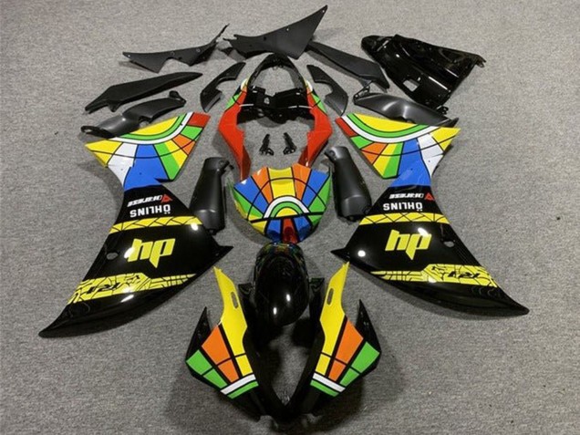Carenados Moto Yamaha YZF 1000 R1 2012-2014 - Negro Brillante Amarillo Rojo Azul Verde HP RuedaColores Baratos