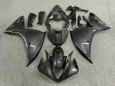 Carenados Moto Yamaha YZF 1000 R1 2012-2014 - Falso FibraCarbono Gris Negro Baratos