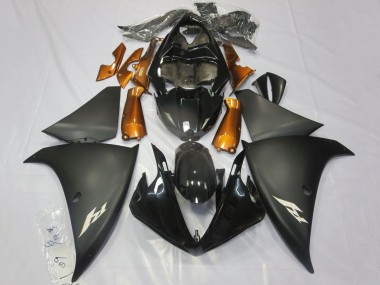 Carenados Moto Yamaha YZF 1000 R1 2012-2014 - Negro Brillante Negro Mate Naranja Baratos