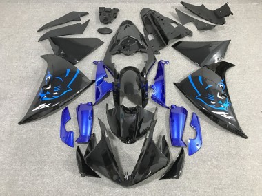 Carenados Moto Yamaha YZF 1000 R1 2012-2014 - Negro Brillante Azul Panther Baratos