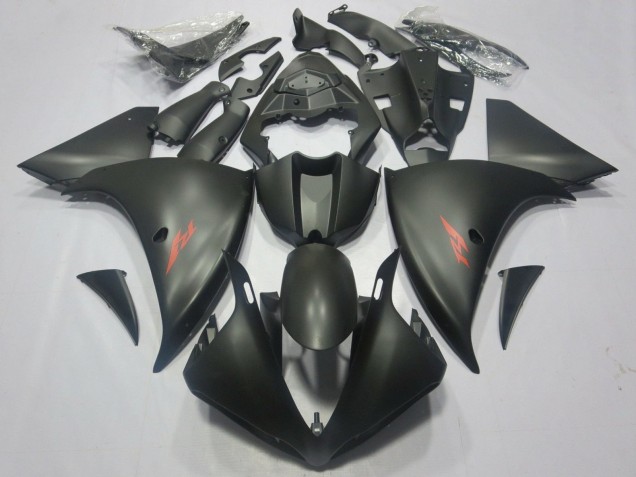 Carenados Moto Yamaha YZF 1000 R1 2012-2014 - Negro Mate Rojo Calcomanía Baratos