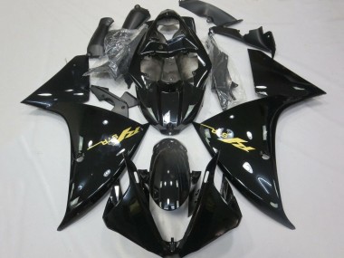 Carenados Moto Yamaha YZF 1000 R1 2012-2014 - Negro Brillante Oro Calcomanías Baratos