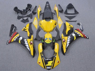 Carenados Moto Yamaha YZF 1000 R1 2015-2019 - Amarillo Rojo Tiburón Baratos